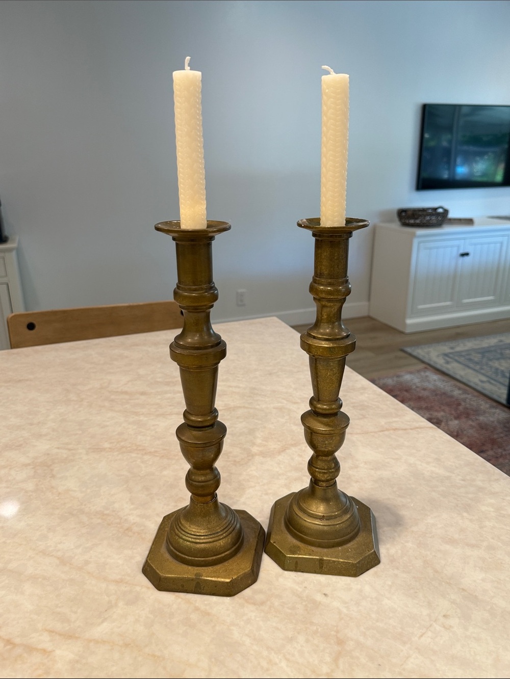 Brass Candlestick Holders - 
Elegant Gold Home Accent
